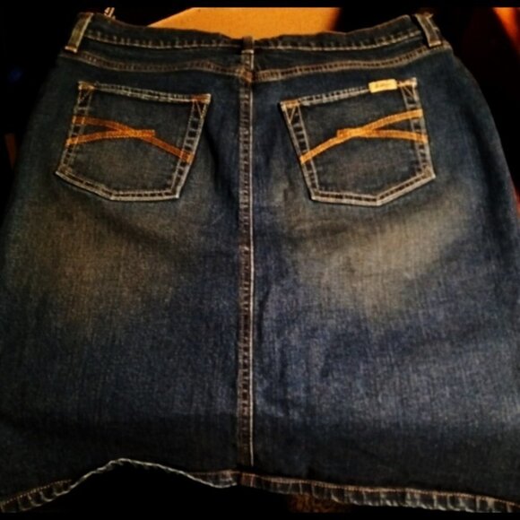 Levi Strauss Stretch Denim Jean Skirt Size 12 NICE - Picture 3 of 8